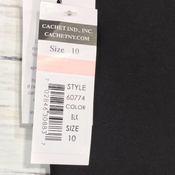 Cachet ~ Sleeveless Beaded Halter Cocktail Dress - Picture 12 of 13